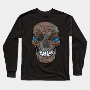 Greyish brown skull Long Sleeve T-Shirt